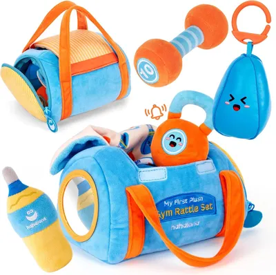 Productafbeelding van Speelgoed voor baby's - 0-3 - 6 maanden - Rammelaar - Fitness - Pluche - Zacht - Sensorisch Montessori - Speelgoed