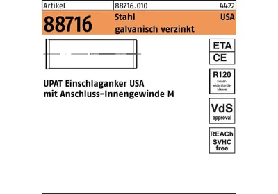 Produktbild von Einschlaganker R 88716 USA M 12 Stahl galvanisch verzinkt