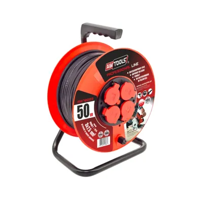 Productafbeelding van Awtools verlengsnoer, professioneel model, 40 meter, 3x2,5mm, 16A / 3680W / IP44