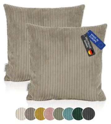 Immagine prodotto di Set di 2 federe per cuscini in tessuto CORD (50 x 50 cm) - prodotte nell'UE