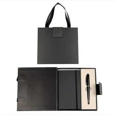 Productafbeelding van Symphony premium zwarte balpen en notitieboekje, cadeauverpakking