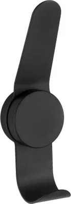 Produktbild von ZONE Wandhaken PUCK HOOK DOUBLE, Kunststoff matt, schwarz, ca. 23 cm H | ZO-371114