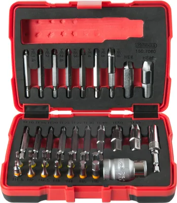 Image de Coffret d'embouts d'extraction pour vis TORX® et 6 pans, 34 pcs  - KS TOOLS - 150.7060