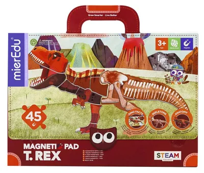 Obrázek produktu pro Magnetická podložka s motivem tyranosaura a skládačkami