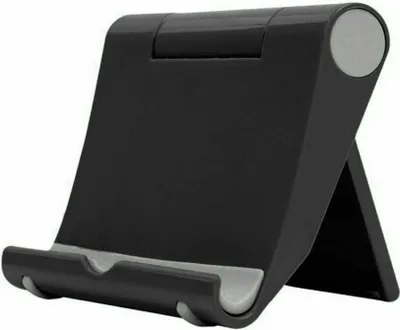 Immagine prodotto di Supporto pieghevole per telefono e tablet Supporto mobile multifunzionale regolabile nero
