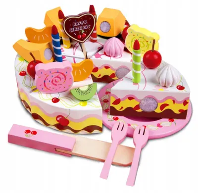 Produktbild von Holzspielzeug Kuchen Nicekids KZ0441 26-teiliges Set ab 3 Jahre