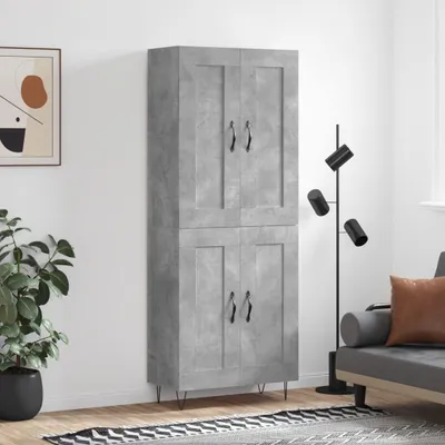 Obrázok produktu pre vidaXL Highboard concrete grey 69,5x34x180 cm odvodený drevený výrobok