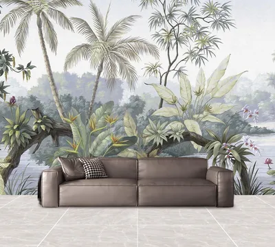 Produktbild von Vlies-Tapete mit tropischen Bäumen, 300 x 210 cm
