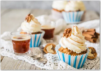 Produktbild von Tulup® Glas-Bild - 100 x 70 - Wandbild aus Glas - Wandkunst - Wandbild hinter gehärtetem Sicherheitsglas - Essen & Getränke - Muffins - Mehrfarbig