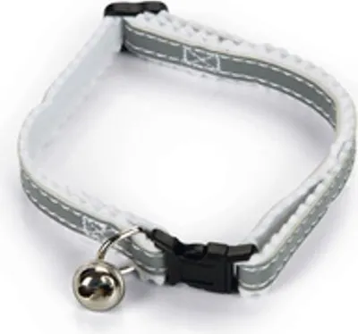 Produktbild von Beeztees - Katzenhalsband - Nylon - grau/weiß - 32x1x0,2 cm