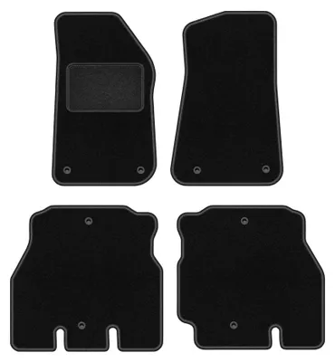 Image de Tapis de sol en moquette pour Jeep Wrangler JL 2018-2023 (5 portes) – jeu 4 pièces, noirs, sur mesure – Wielganizator LUX
