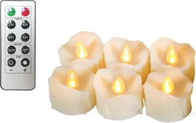 Image de Petites bougies chauffe-plat LED blanches pour l'intérieur