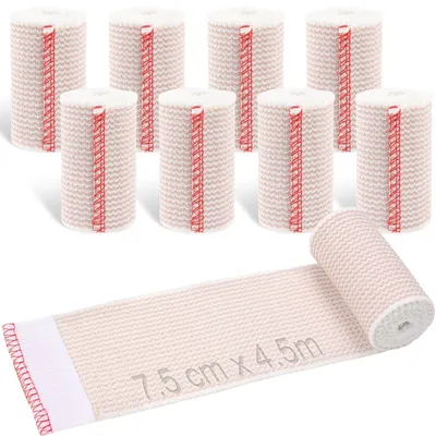 Produktbild von Solidchoice – Set mit 8 elastischen Verbänden für die Erste Hilfe
