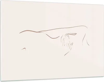 Produktbild von Bilder auf glas - Einteilig - Skizze Nacktheit Frau - 120x80cm - Glasbilder - Wandbilder - Bilder - zum Aufhängen bereit - Wanddekoration aus Glas - Glas Bilder - Wandbild auf Glas - GAA120x80-4552