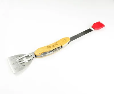Produktbild von Jim Beam Klappbares BBQ-Set 5tlg. Grillbesteck/Grillgabel/Grillmesser/Grillwender/Flaschenöffner/Pinsel/Camping-Besteck
