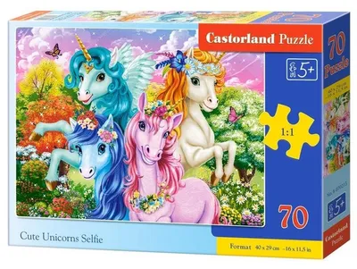 Immagine prodotto di Puzzle 70 Cute Unicorns Selfie B-070213