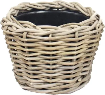 Produktbild von Trockentopf Rattan Grau d24h18 cm Split Van der Leeden