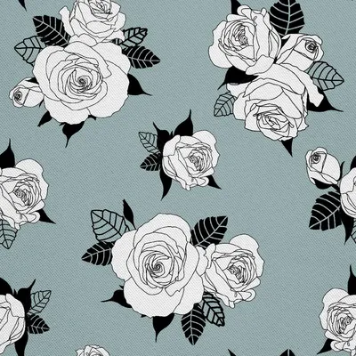 Produktbild von OUTDOOR DEKOSTOFFE OXFORD - Motiv Rosen mit schwarzen Blättern I DX564