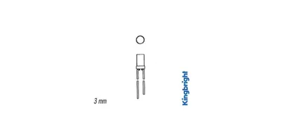 Produktbild von LED - GELB DIFFUS - FLACH - 3 mm
