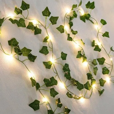 Immagine prodotto di Ghirlanda luminosa in edera sintetica, 2 m, 20 LED, verde