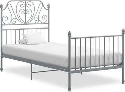 Obrázek produktu pro Maison Exclusive – postelová konstrukce, šedý kov, 100 × 200 cm