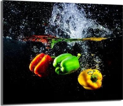 Obrázok produktu pre Kryt varnej dosky 60x52 keramický kryt varnej dosky splashback sklenená doska deco doska na krájanie, čierne korenie