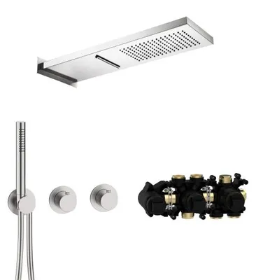 Produktbild von Herzbach MODUL7 Thermostat-Set T-MU2 537x165mm Multi 2 Edelstahl