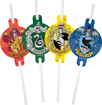 Produktbild von Strohhalme Röhrchen HARRY POTTER Hogwarts Geburtstag 4St.
