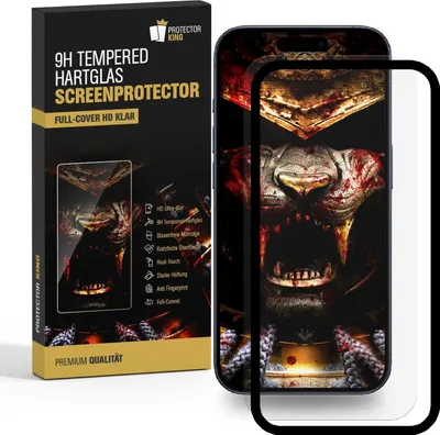 Produktbild von 4x 9H Panzerglas für Apple iPhone 17 Full-Screen HD klar Montagehilfe Tempered Glass Displayschutz Schutzglas Schutzfolie Screen-Protector