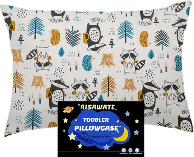 Imagen del producto de Funda de cojín de algodón orgánico, 40 x 60 cm, transpirable, para bebés y niños pequeños