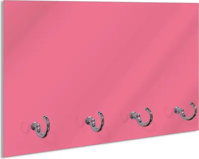 Produktbild von Wallario Handtuchhalter aus Glas, Motiv: Pastellrot, 30 x 20 cm mit 4 Haken