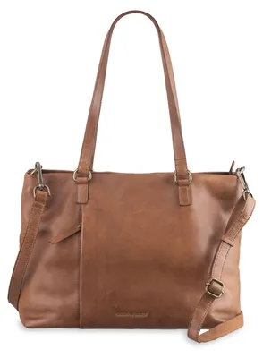 Produktbild von GREENBURRY Leder Schultertasche Colombiana Shopper Nougat braun