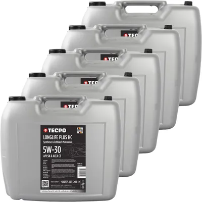 Produktbild von TECPO Motoröl 100 Liter 5W-30 LONGLIFE Plus HC Synthese passend für ACEA C3 / API SN / 504 / 507 / 229.31 / 229.51 / LL-04 / C30
