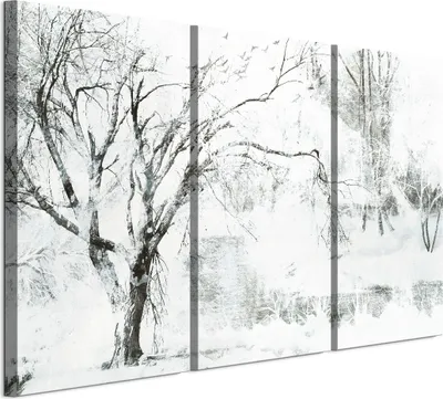 Immagine prodotto di LUMASOUL Quadri su tela 90x60 cm, Motivo invernale 2, Quadri da Parete per Soggiorno e Camera da Letto, 3 pezzi
