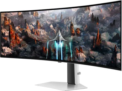Produktbild von Samsung Odyssey OLED G9 S49CG934SU - G93SC Series - OLED-Monitor - Gaming - gebogen - 124 cm (49") - 5120 x 1440 Dual Quad HD @ 240 Hz - 250 cd/m² - 1