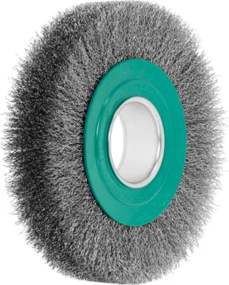 Produktbild von Lessmann Draht-Rundbürste (grün) INOX-Draht 0,30 mm, Bürsten-⌀xBesatzbreite: 178X32 mm