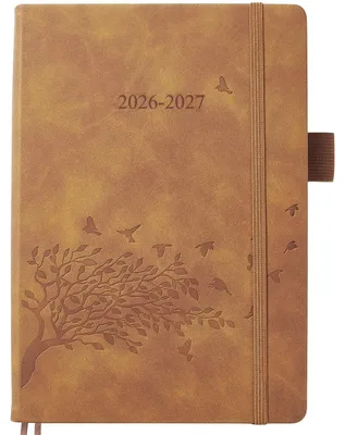 Image de Agenda A5 2026/2027 avec répartition quotidienne et porte-stylo
