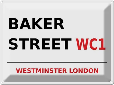 Produktbild von vianmo Blechschild 30x40 cm London Street Baker street WC1