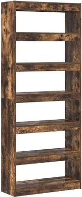 Image de Bibliothèque Chêne fumé 80 x 30 x 198 cm Bois d'ingénierie