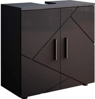 Produktbild von Vicco Waschbeckenunterschrank Irma, 60 x 59 cm, Anthrazit Hochglanz