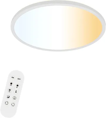 Produktbild von LED Deckenleuchte Panel Dimmbar Modern Fernbedienung Weiß 42 cm