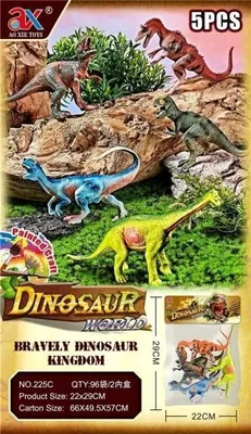 Immagine prodotto di Dinosauri in un sacchetto, set da 5 pezzi - Ciuciubabka