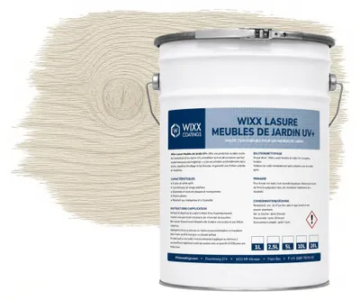 Image de Wixx Lasure Meubles de Jardin UV+ - Blanc grisé - 1L