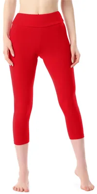 Image de Leggings 3/4 en coton pour femme Merry Style MS10-430 (rouge, M)
