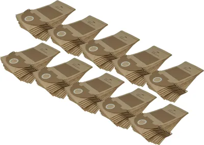 Produktbild von vhbw 100x Staubbeutel Ersatz für Menalux 4885p für Staubsauger - 42,5cm x 24,8cm braun