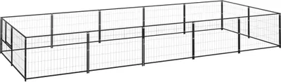 Produktbild von "2026 Promotion" Hundezwinger Schwarz 10 m² Stahl - Sonstiges Hundezubehör CC4159