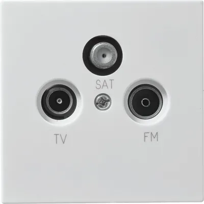 Produktbild von Antennendose McPower ''Shallow'' für TV, Radio und Sat, UP, weiß