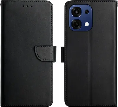 Produktbild von OPPO A6 Pro 5G Hülle - Coverup Genuine Leather Klapphülle - Echtes Leder - Schwarz