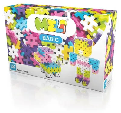 Produktbild von Meli Basic Pink Bausteine-Set, 150-teilig – Kreatives Konstruktionsspielzeug für Mädchen