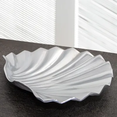 Produktbild von Tablett aus Aluminium, Muschelform, Klein, Auslage